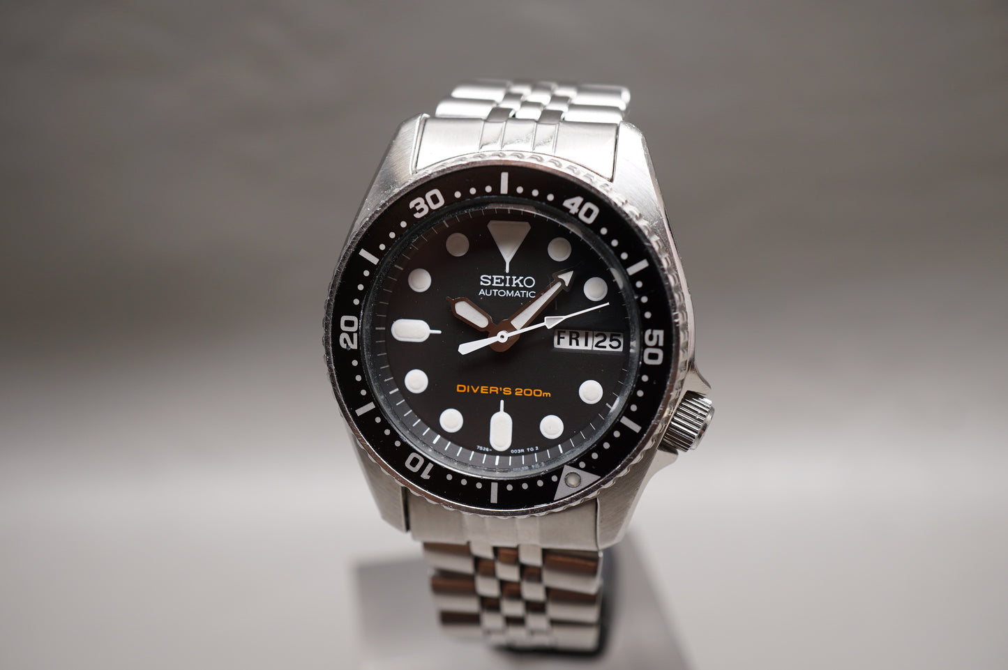 Seiko SKX013 7S26 Black Dial Divers 200M Automatic Watch Original Condition