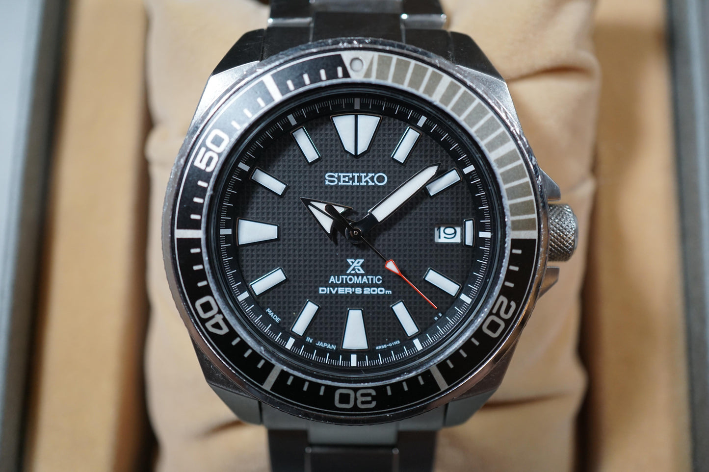 Seiko Prospex SBDY009 4R35 Black Waffle Dial Samurai Automatic Watch