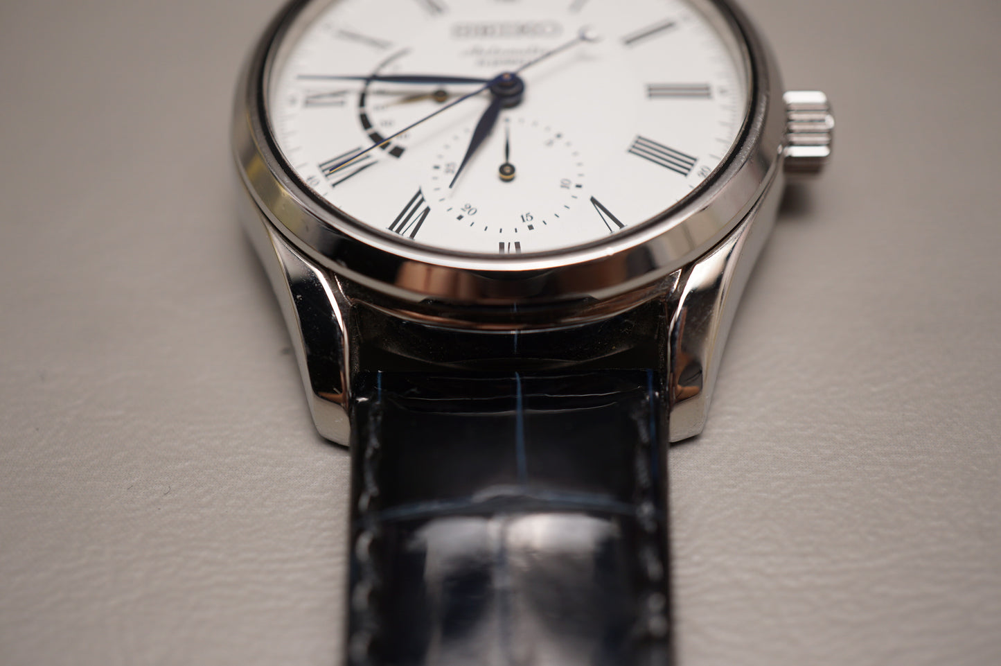 Seiko Presage SARW035 6R27 White Enamel Dial Power Reserve Automatic Watch