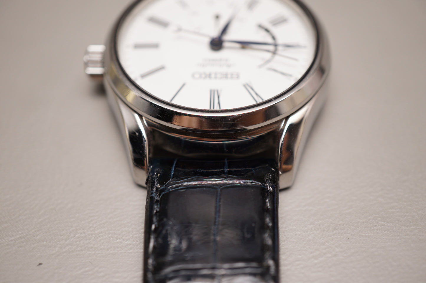 Seiko Presage SARW035 6R27 White Enamel Dial Power Reserve Automatic Watch