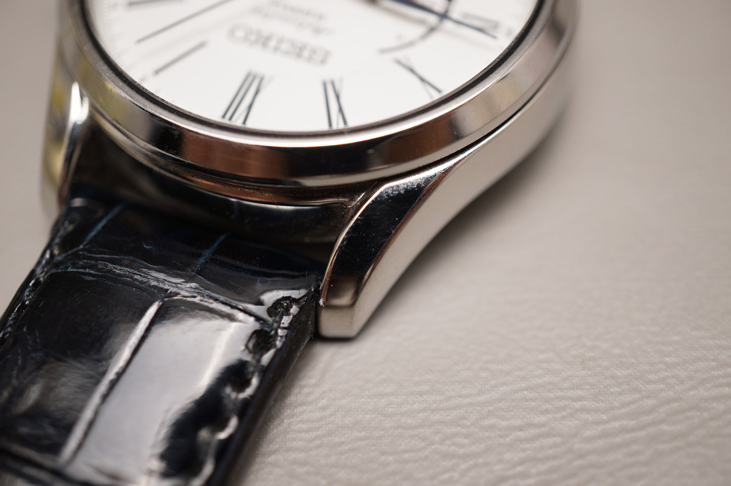 Seiko Presage SARW035 6R27 White Enamel Dial Power Reserve Automatic Watch
