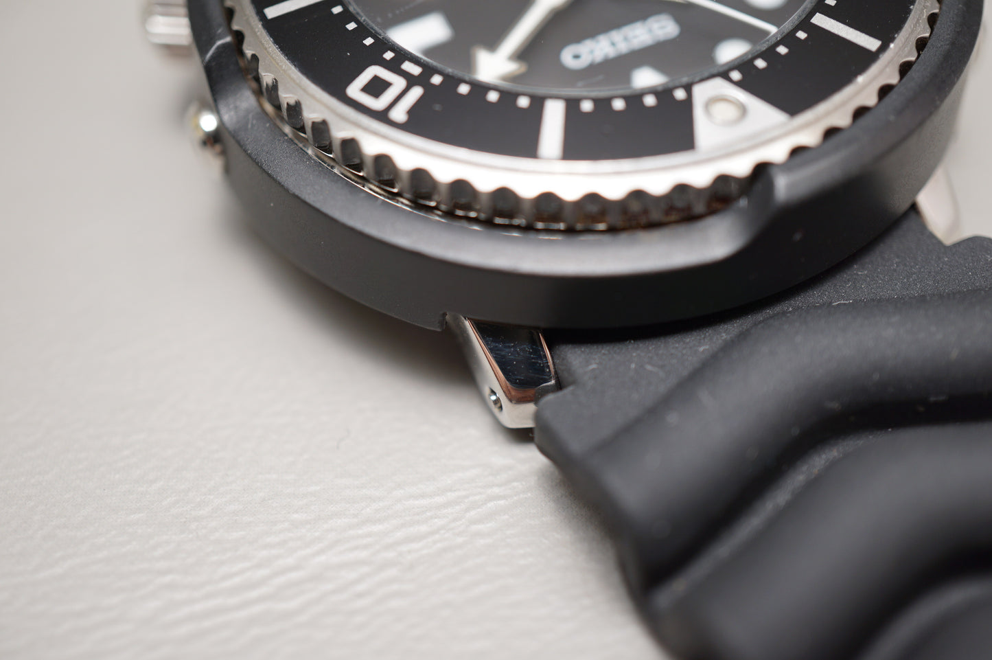 Seiko Prospex SBDN023 V147 Lowercase Limited Black Dial Tuna Solar Quartz Watch