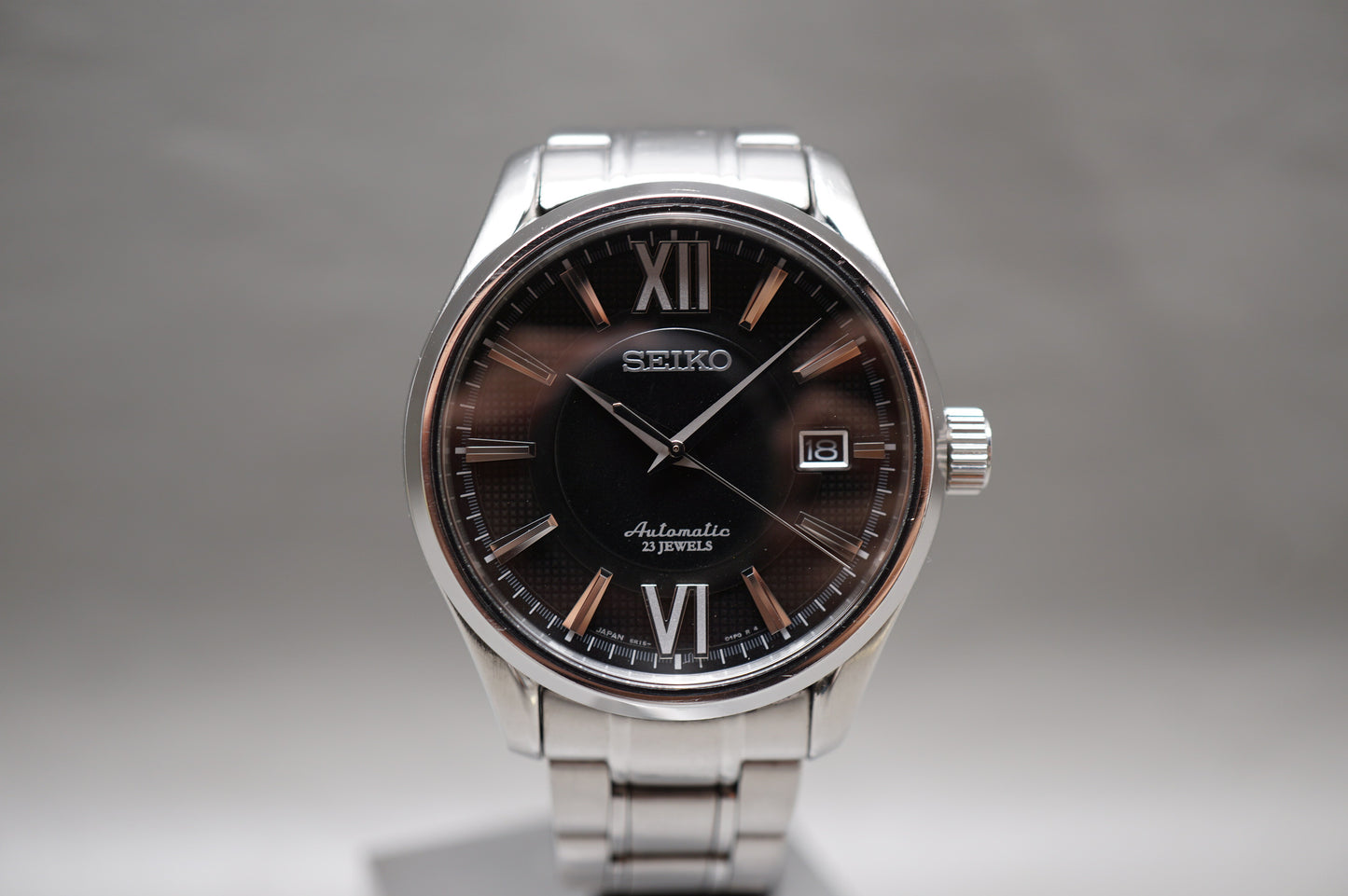 Seiko Presage SARX003 6R15 Black Roman Dial JDM Automatic Watch