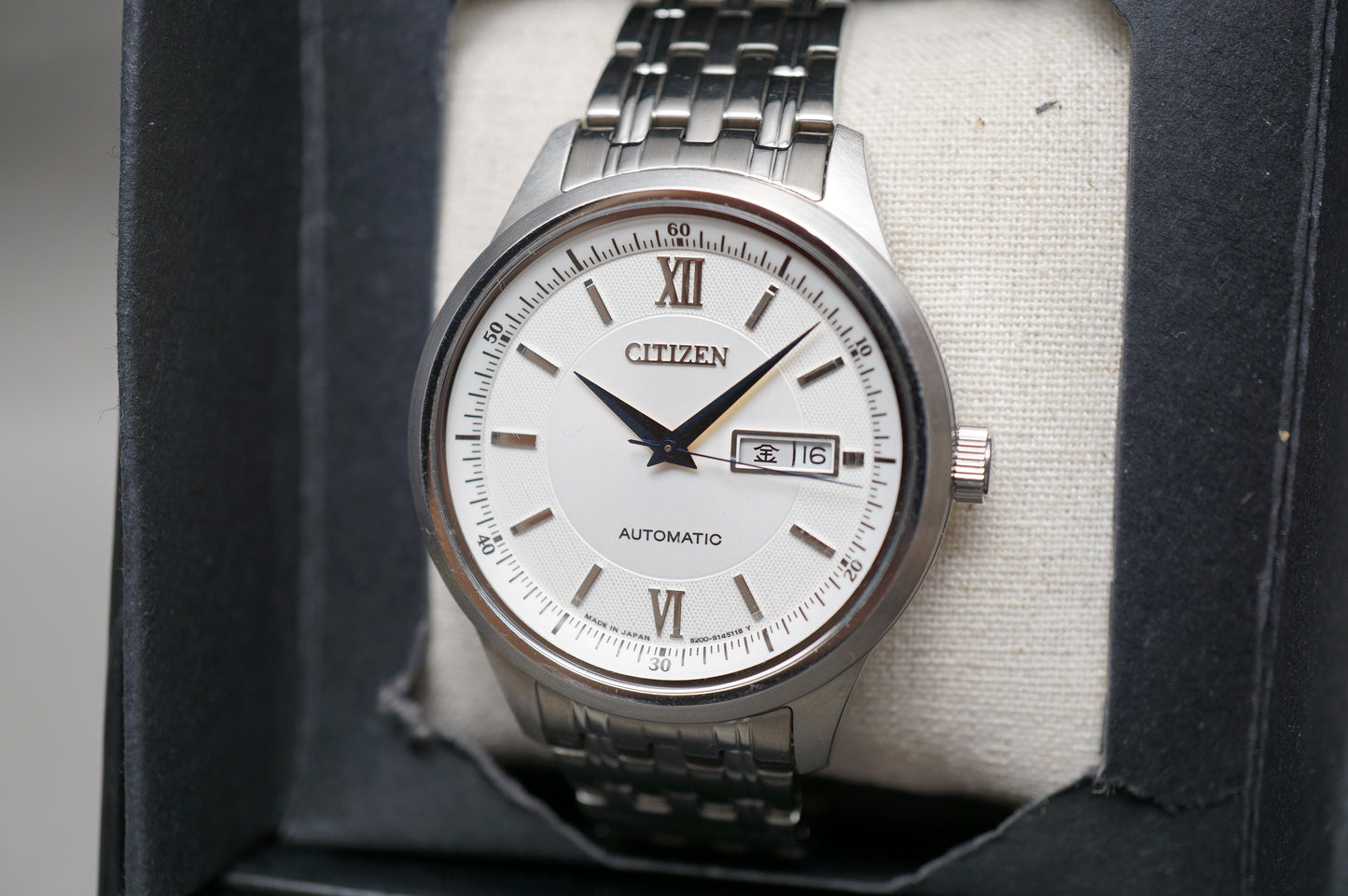 Citizen Collection NY4050-54A Silver Textured Dial Automatic Watch