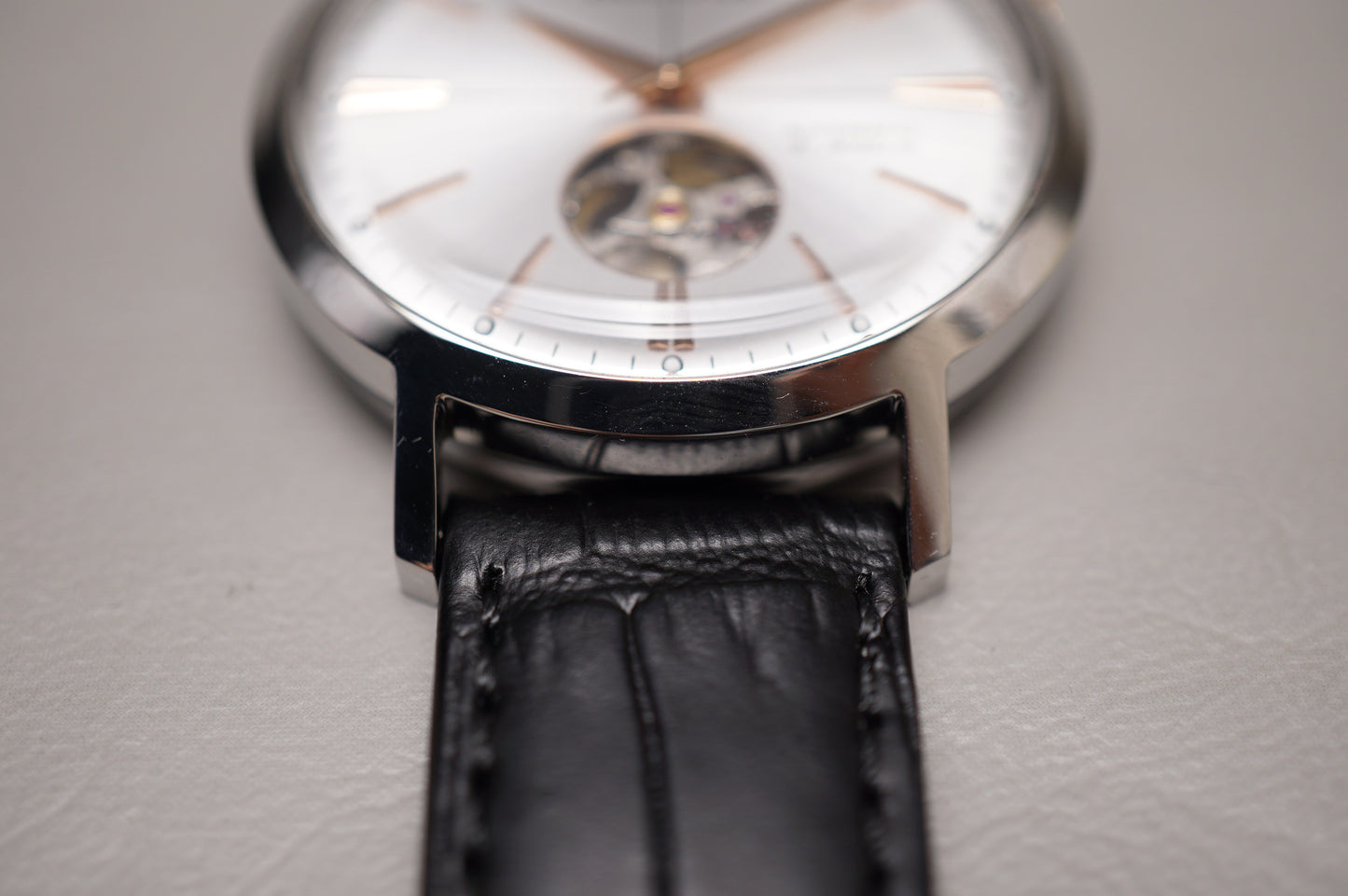 Bulova Classic Aerojet 98A289 Silver Dial Open Heart Automatic Watch