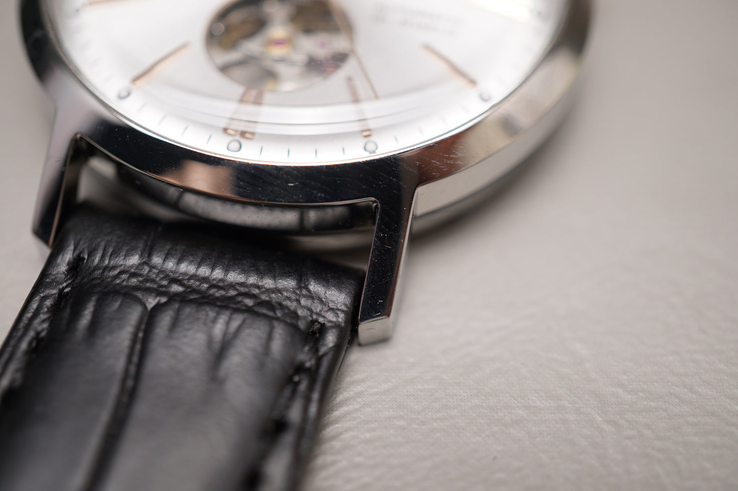 Bulova Classic Aerojet 98A289 Silver Dial Open Heart Automatic Watch
