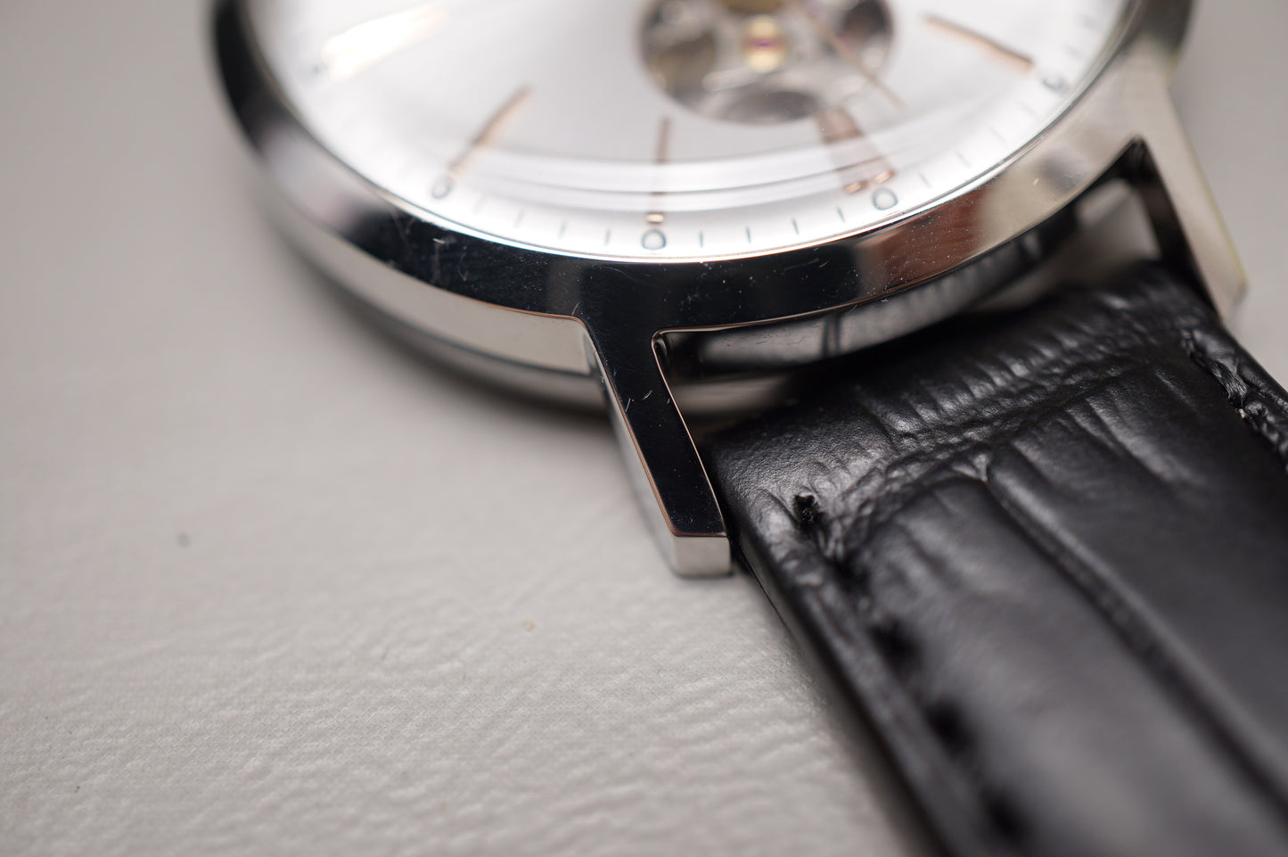 Bulova Classic Aerojet 98A289 Silver Dial Open Heart Automatic Watch