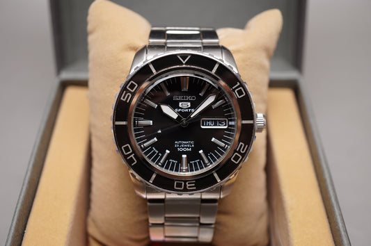 Seiko 5 Sports SNZH55J1 7S36 Fifty Five Fathoms Black Dial Automatic Watch