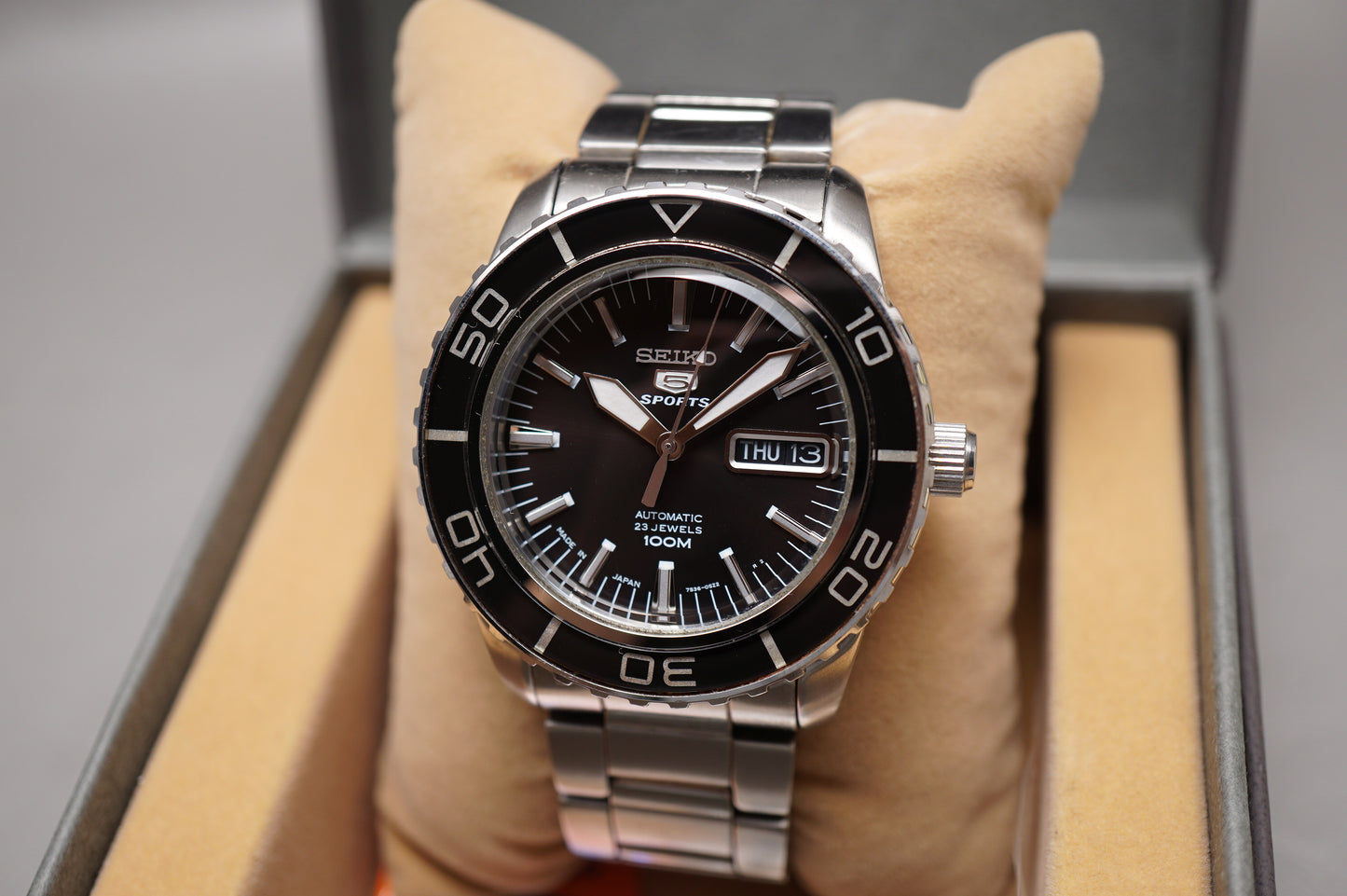 Seiko 5 Sports SNZH55J1 7S36 Fifty Five Fathoms Black Dial Automatic Watch