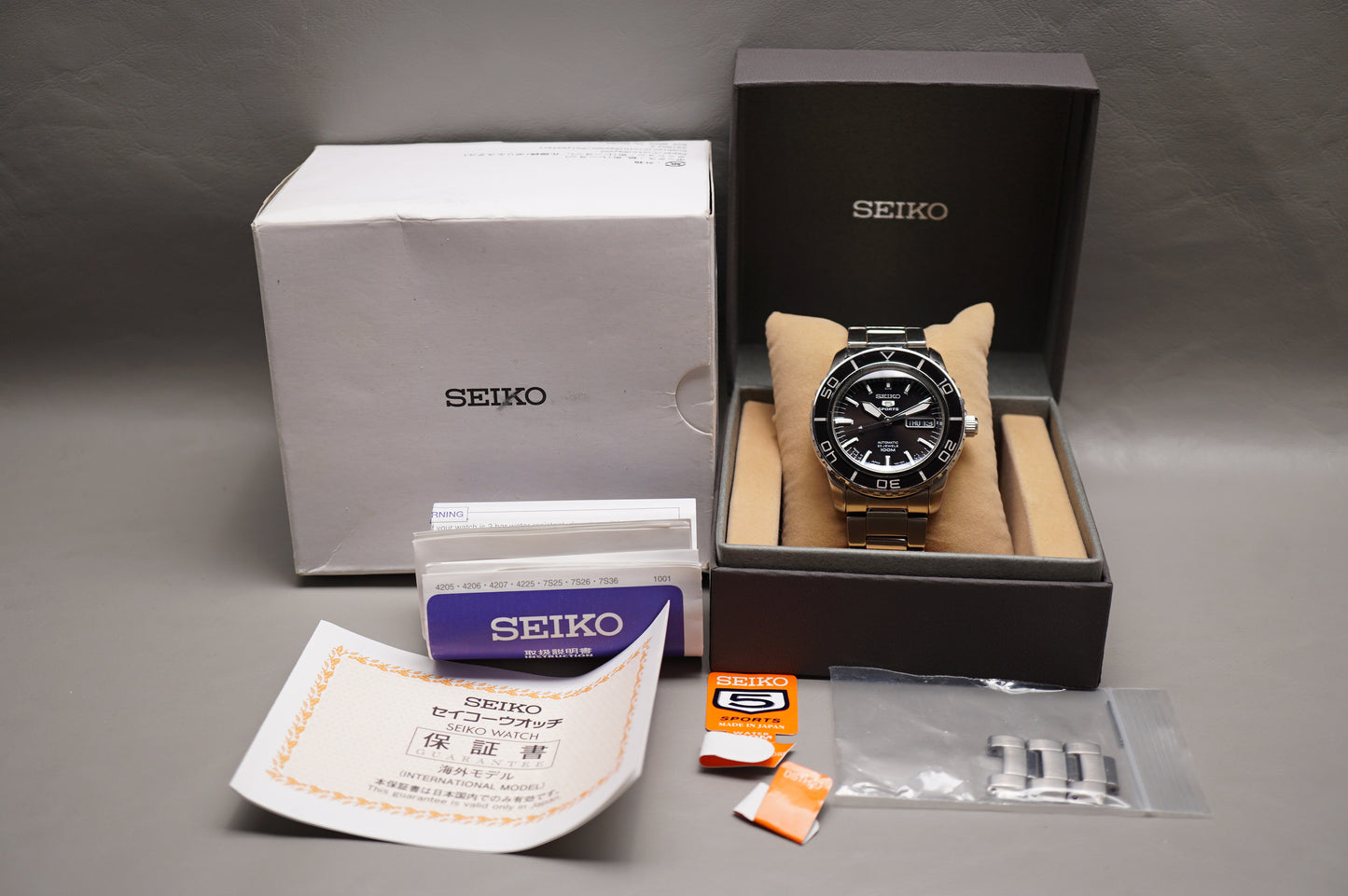Seiko 5 Sports SNZH55J1 7S36 Fifty Five Fathoms Black Dial Automatic Watch