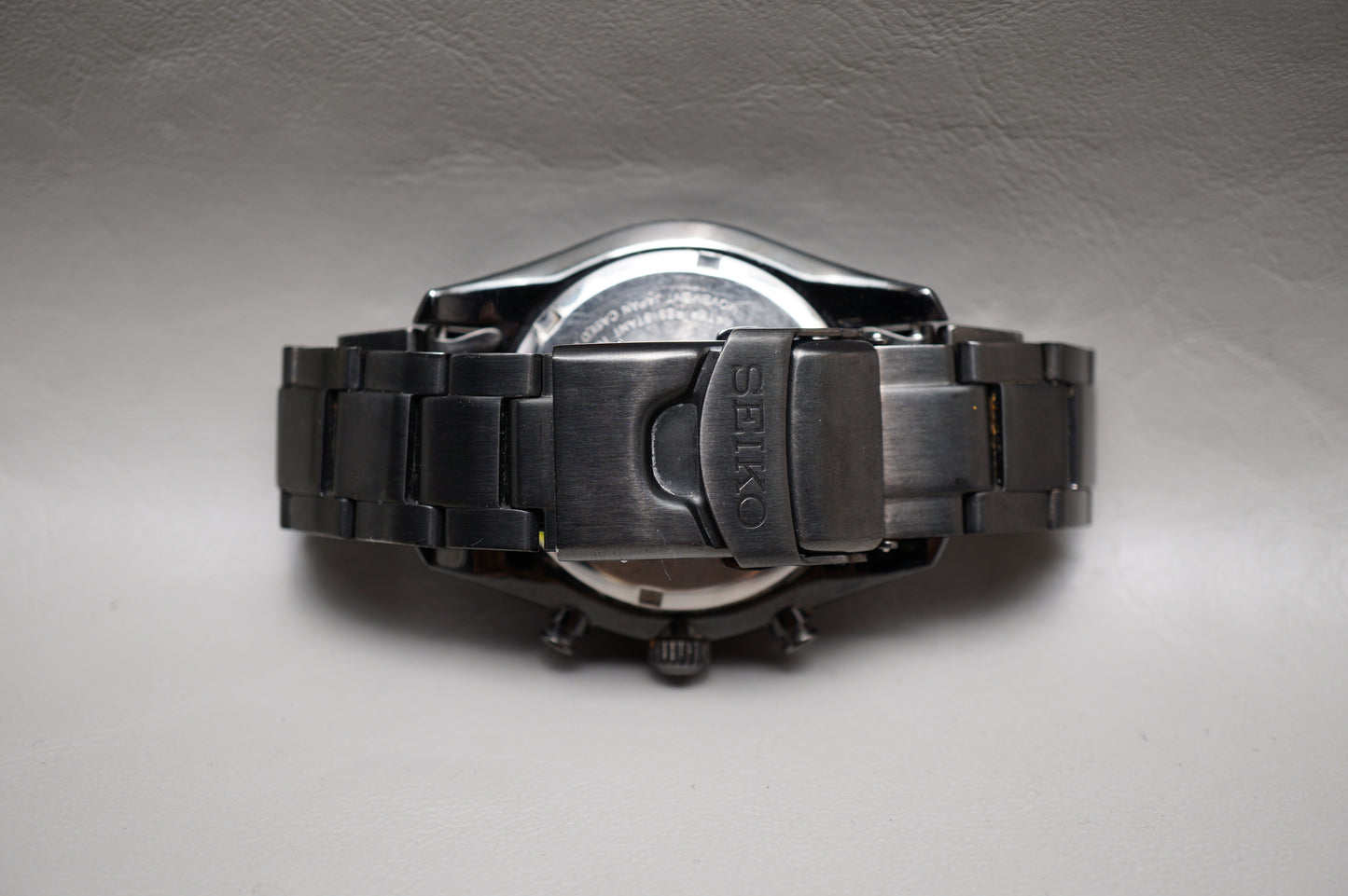 Seiko Prospex SBDL007 V172 Pvd Black Speedmaster Solar Quartz Chronograph Watch