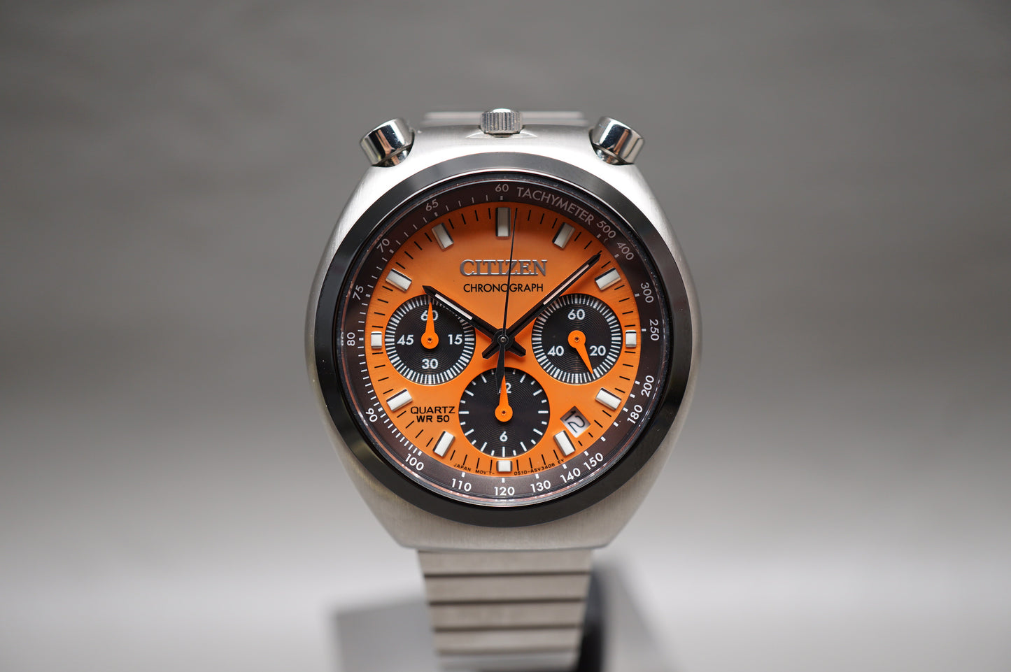 Citizen Record Label AN3660-81X V657 Orange Bullhead Quartz Chronograph Watch