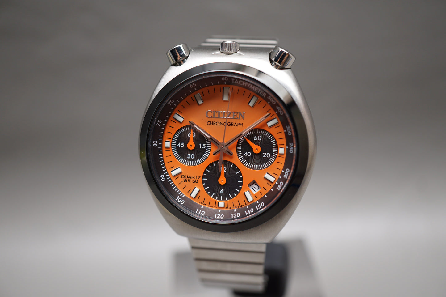 Citizen Record Label AN3660-81X V657 Orange Bullhead Quartz Chronograph Watch