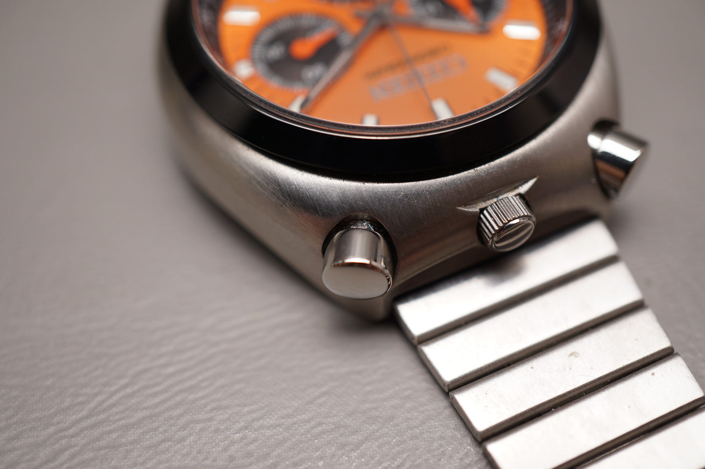 Citizen Record Label AN3660-81X V657 Orange Bullhead Quartz Chronograph Watch