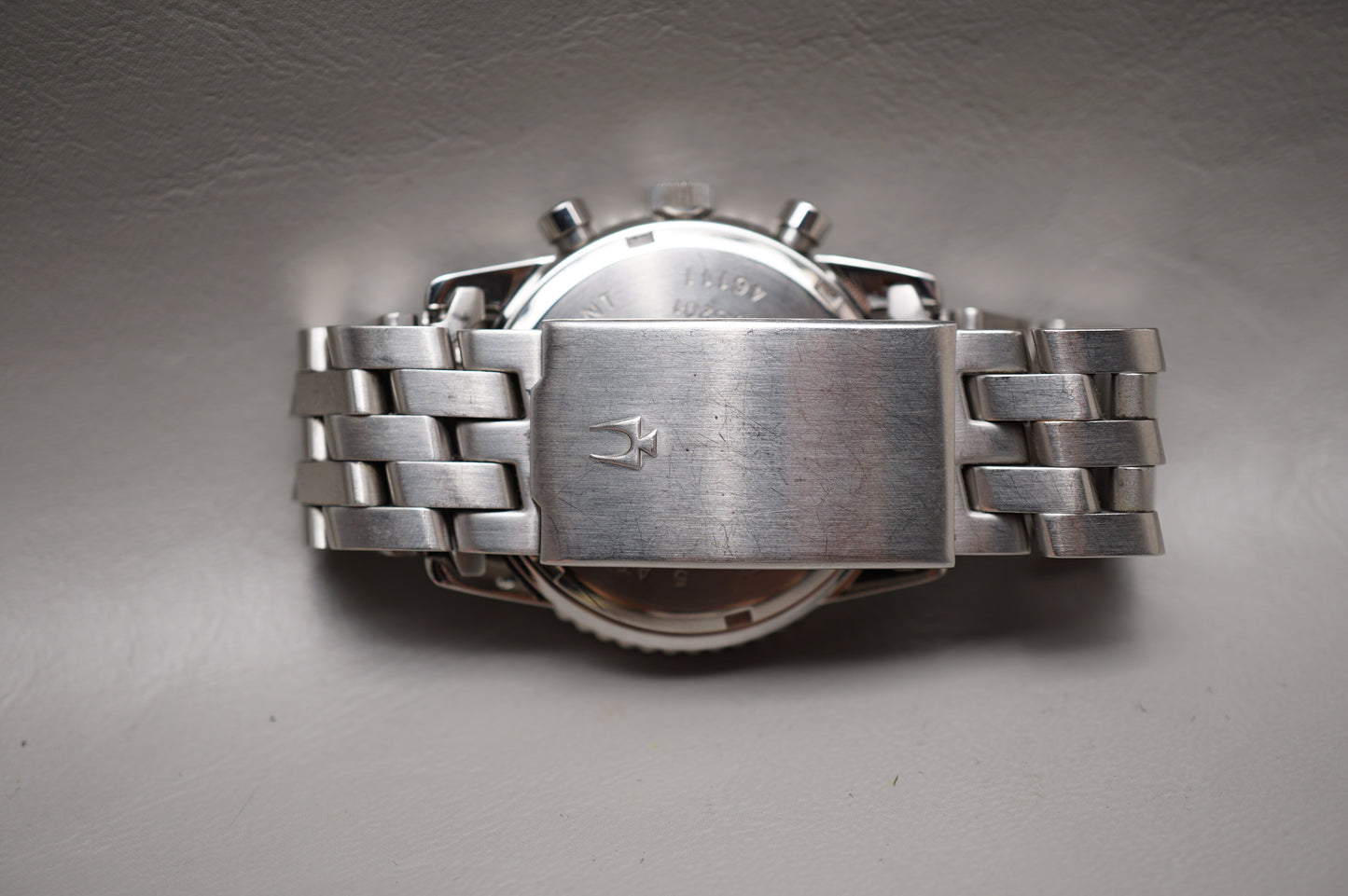 Bulova BVS201 Rare Reverse Panda Navitimer Style Quartz Chronograph Watch