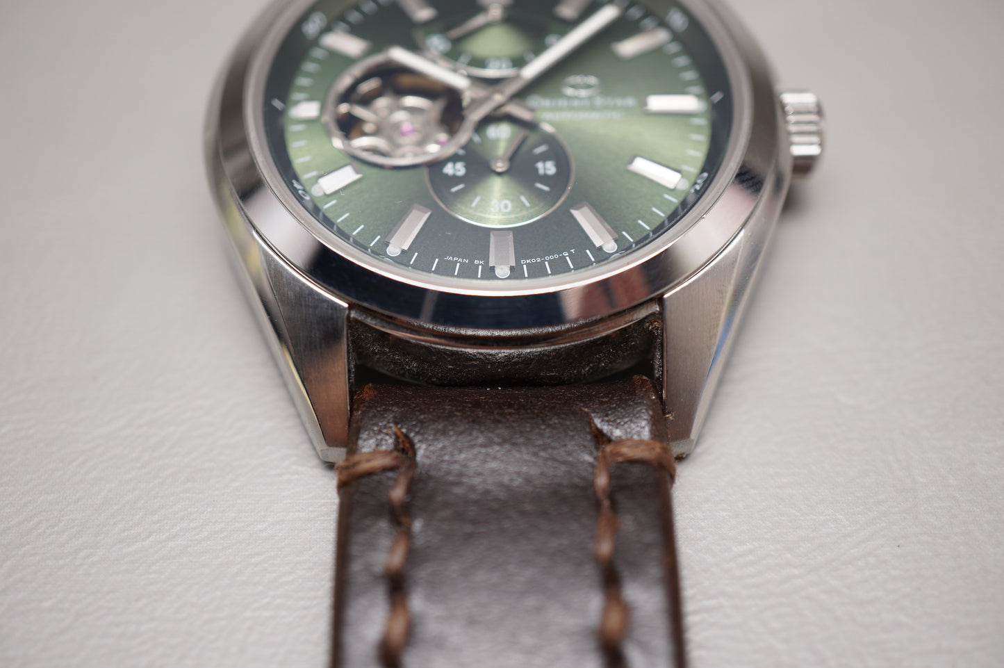 Orient Star WZ0121DK Somes Green Dial Open Heart Power Reserve Automatic Watch