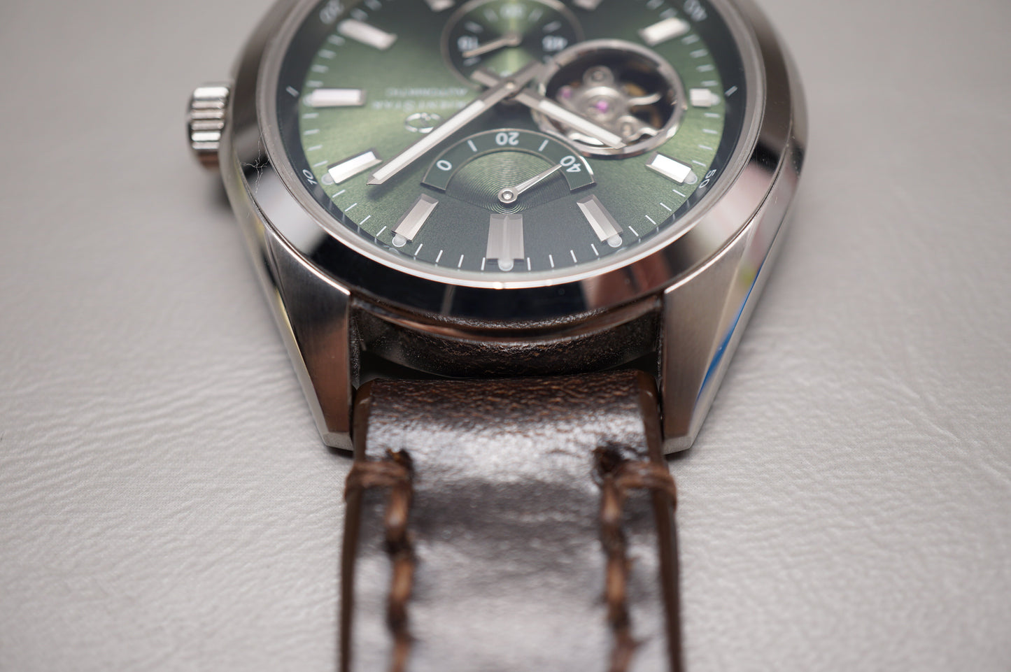 Orient Star WZ0121DK Somes Green Dial Open Heart Power Reserve Automatic Watch