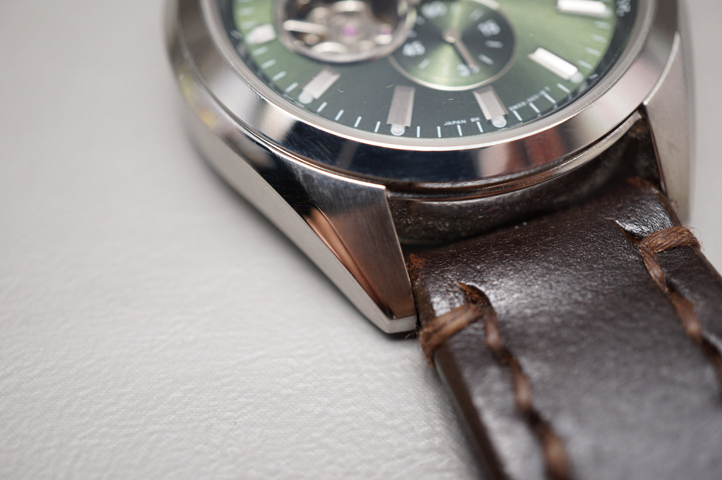 Orient Star WZ0121DK Somes Green Dial Open Heart Power Reserve Automatic Watch