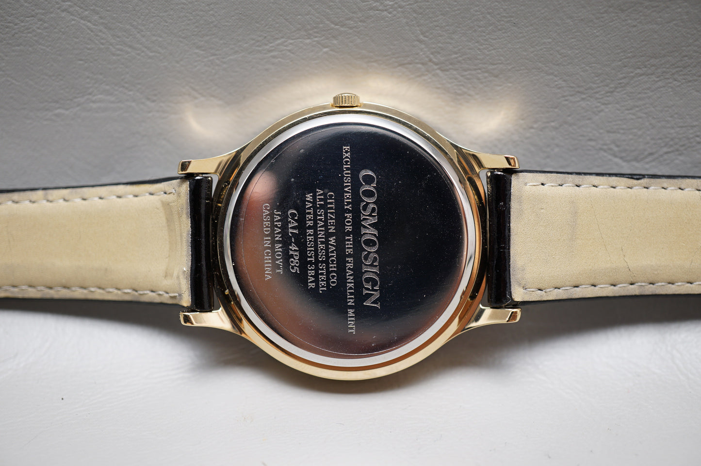 New NOS Citizen Cosmosign CAL-4P85 Franklin Mint Age Of The Moon Quartz Watch
