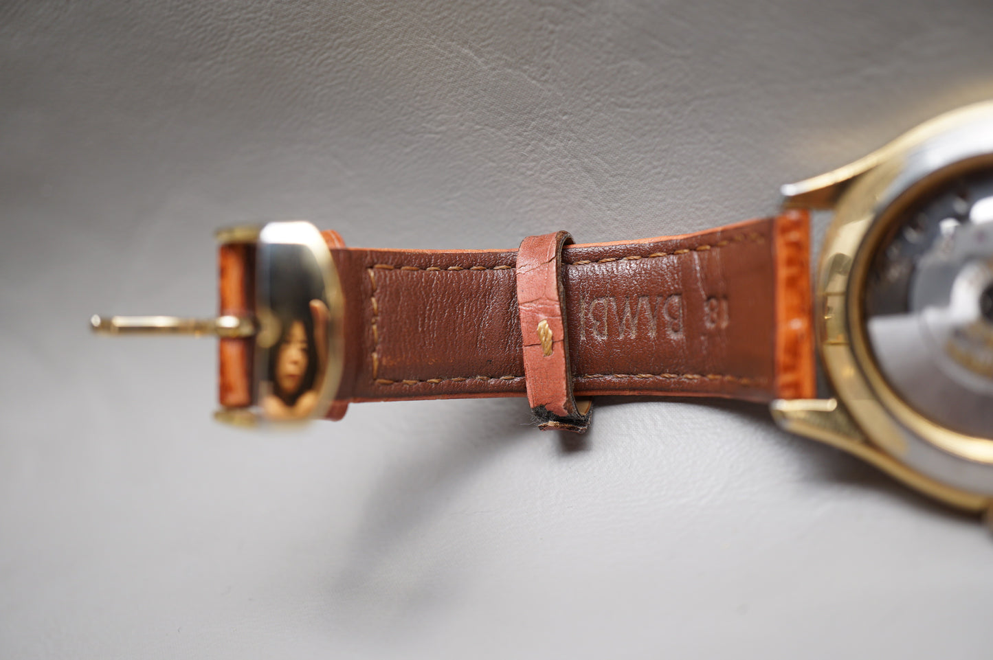 Vintage 1992 Seiko SCVK002 4S35 Gold Tone 36mm Date Automatic Watch