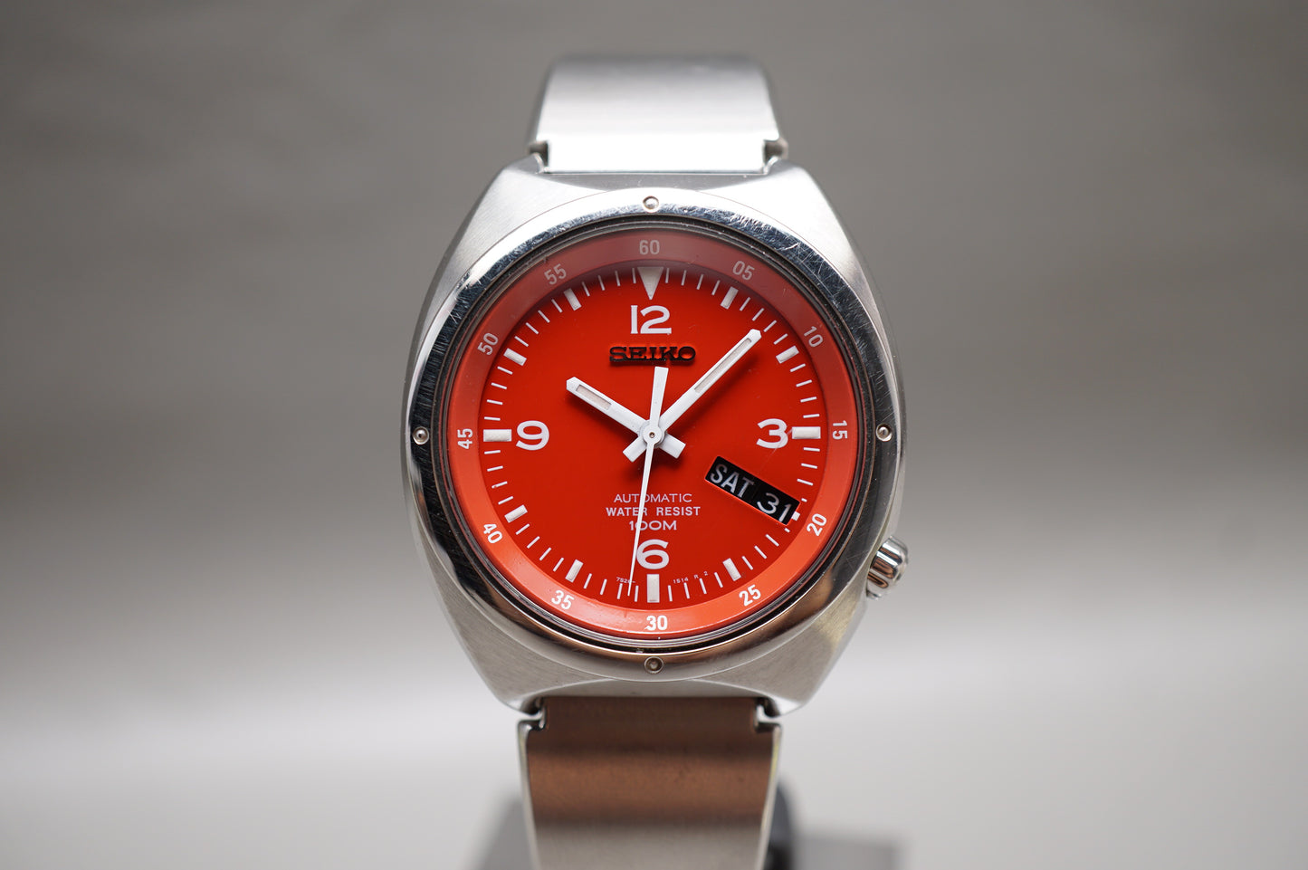 Vintage Seiko S-Wave SKX297K1 7S26 Red Dial Automatic Watch Original Bracelet