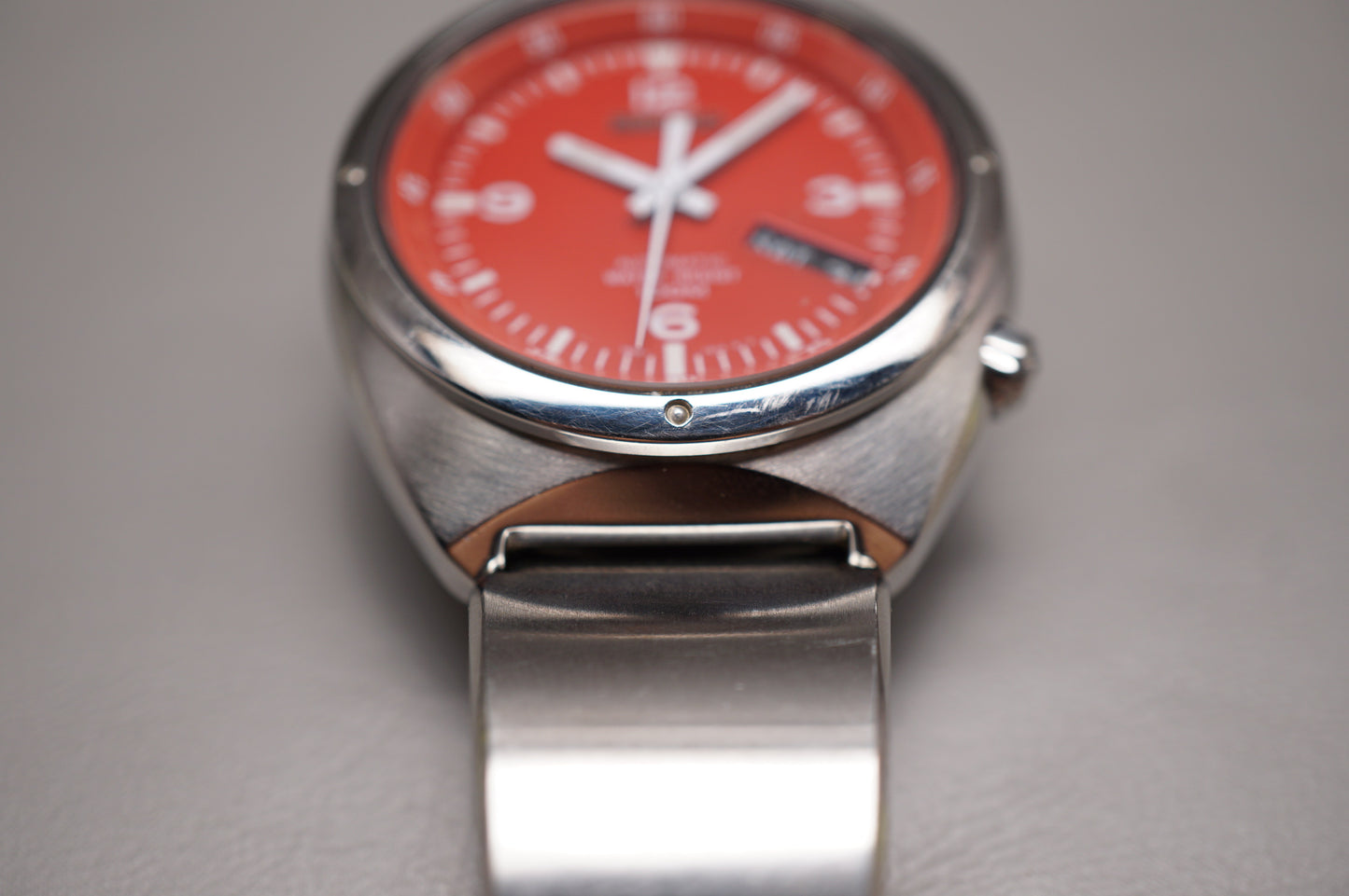 Vintage Seiko S-Wave SKX297K1 7S26 Red Dial Automatic Watch Original Bracelet