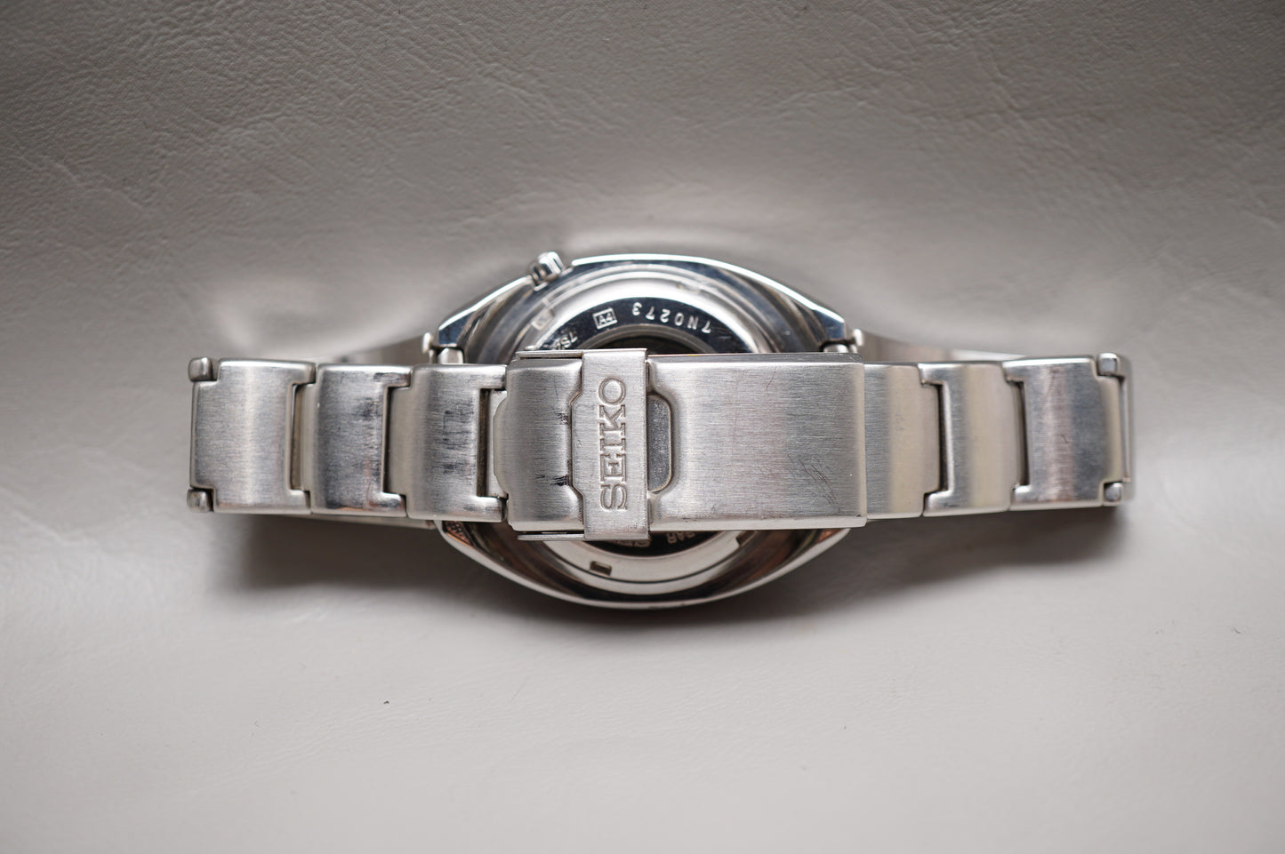 Vintage Seiko S-Wave SKX297K1 7S26 Red Dial Automatic Watch Original Bracelet