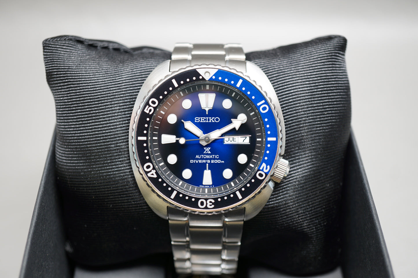 Seiko Prospex SRPC25K1 4R36 Black Blue Dial Turtle Automatic Watch