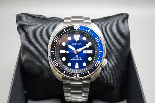 Seiko Prospex SRPC25K1 4R36 Black Blue Dial Turtle Automatic Watch