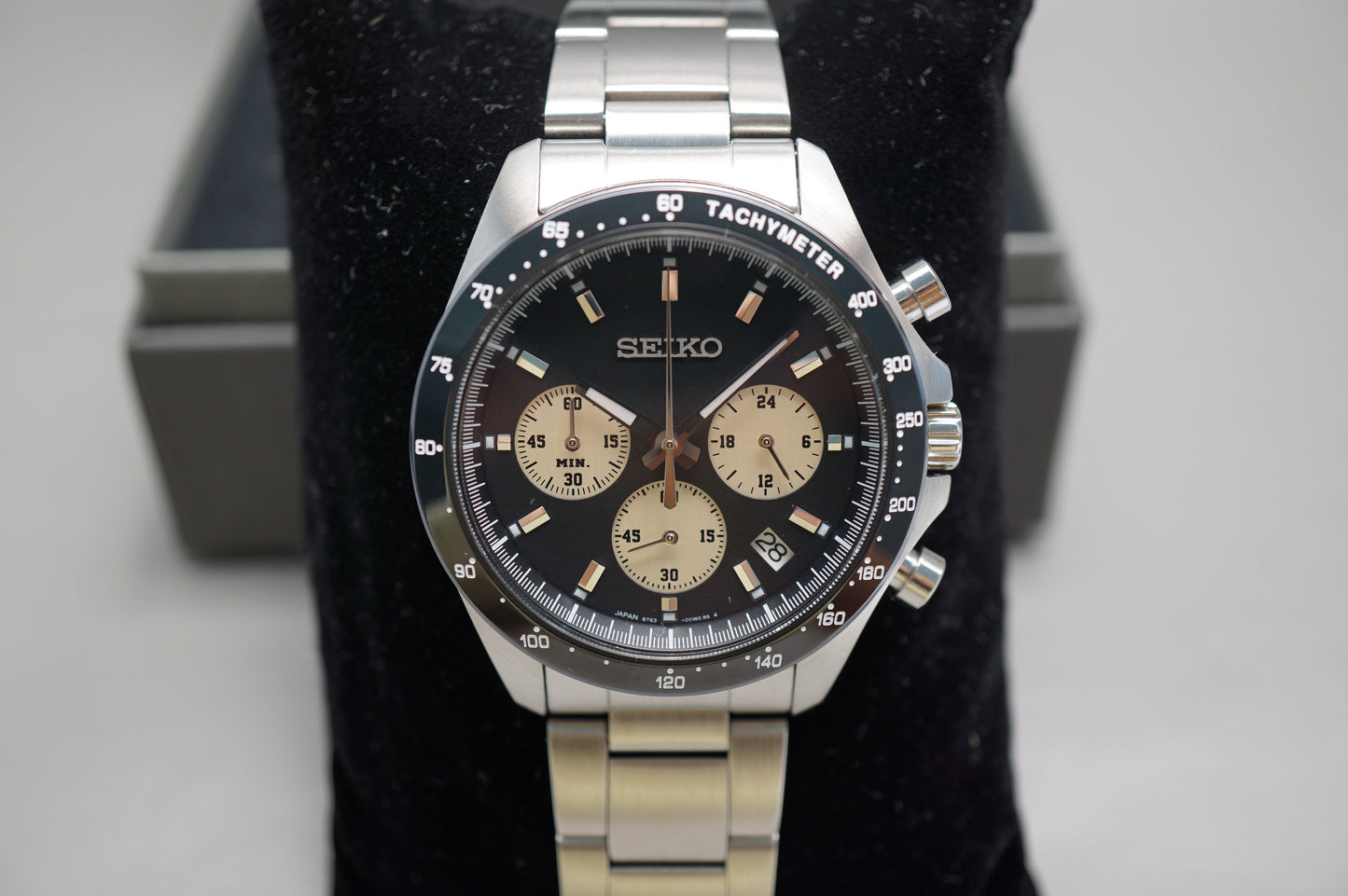 Seiko SZSJ012 8T63 Nano Universe Reverse Panda Quartz Chronograph Watch JDM
