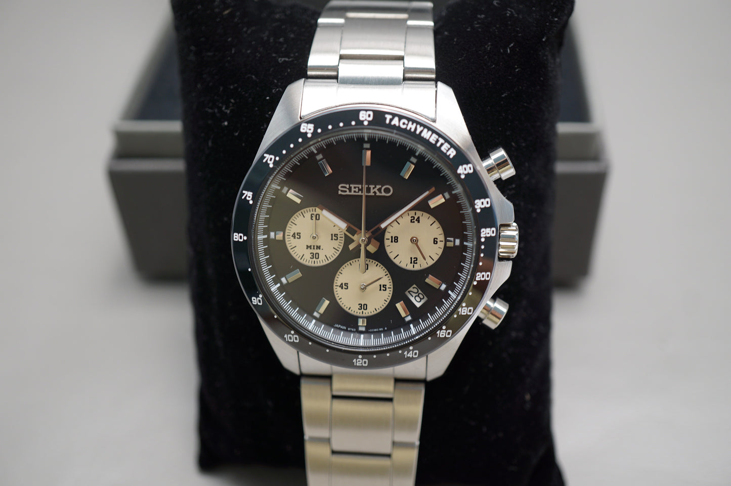 Seiko SZSJ012 8T63 Nano Universe Reverse Panda Quartz Chronograph Watch JDM