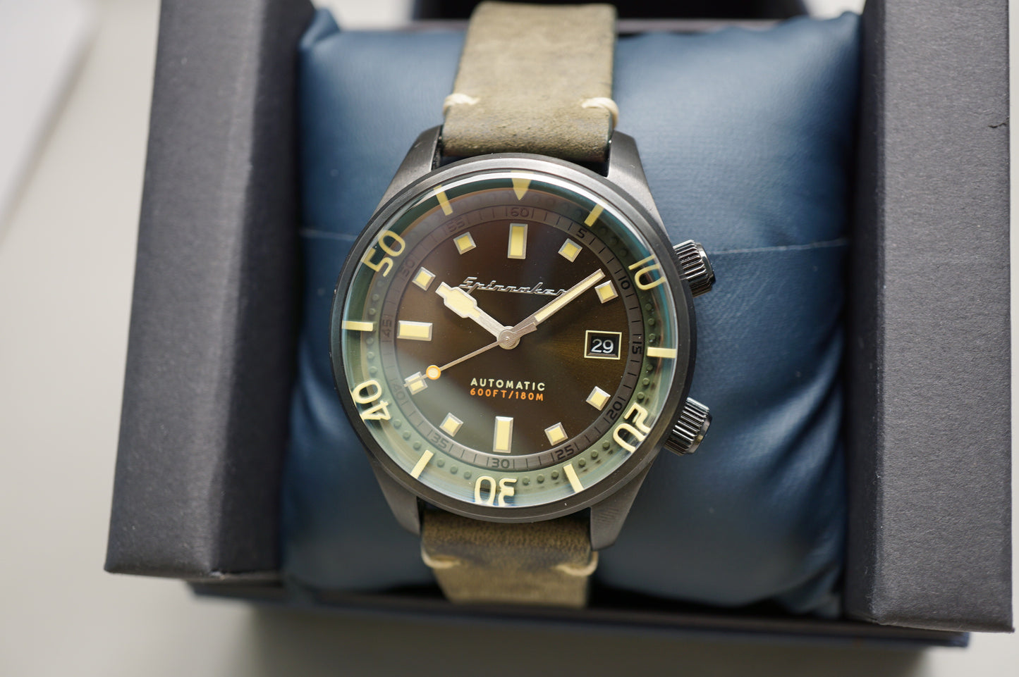 Spinnaker Bradner SP-5062-0 NH35 Military Green Dial Automatic Watch