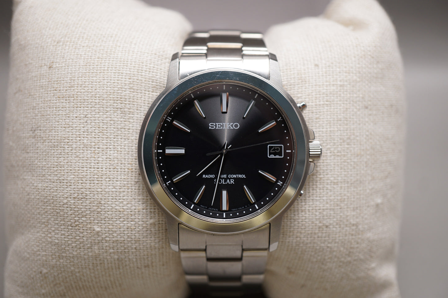 Seiko Spirit SBTM169 7B52 Black Dial JDM Radio Wave Solar Quartz Watch