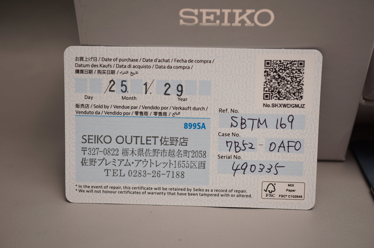 Seiko Spirit SBTM169 7B52 Black Dial JDM Radio Wave Solar Quartz Watch