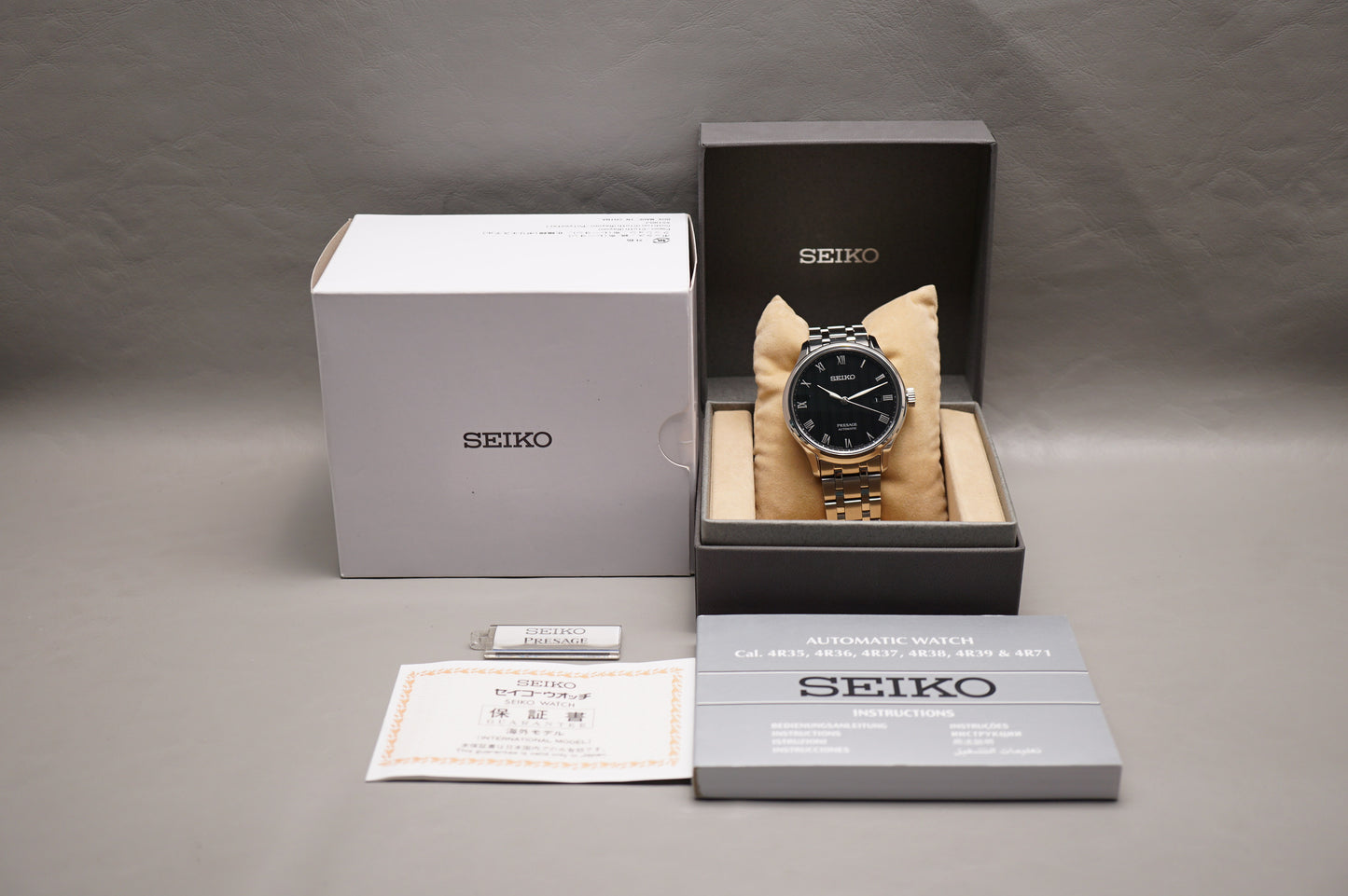 Seiko Presage SRPC81J1 4R35 Black Dial Zen Garden Automatic Watch
