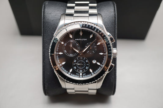 Hamilton Jazzmaster Seaview H37512131 Black Dial Chronograph Quartz Watch