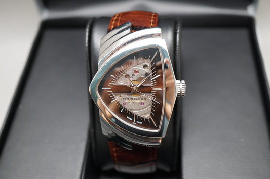 Hamilton Ventura H24515591 Brown Dial Skeleton Automatic Swiss Watch