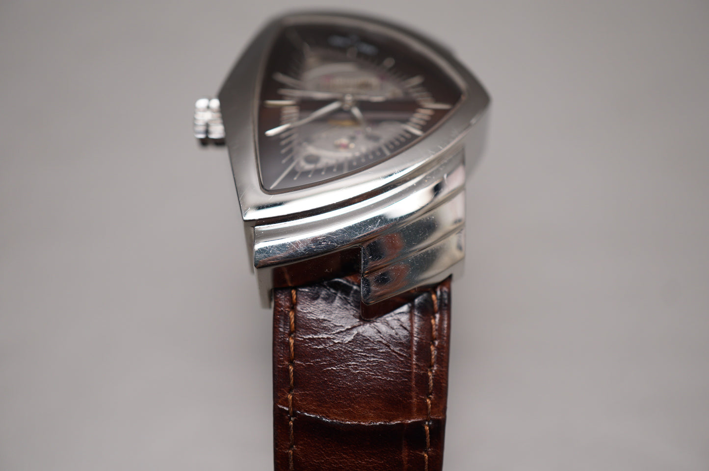 Hamilton Ventura H24515591 Brown Dial Skeleton Automatic Swiss Watch