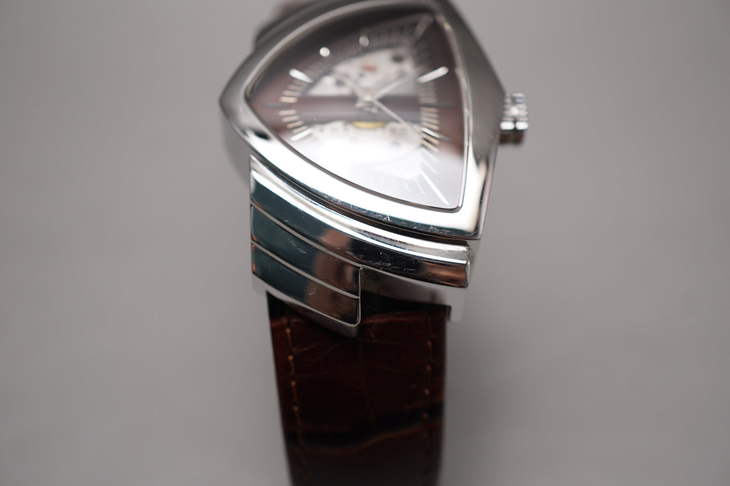 Hamilton Ventura H24515591 Brown Dial Skeleton Automatic Swiss Watch