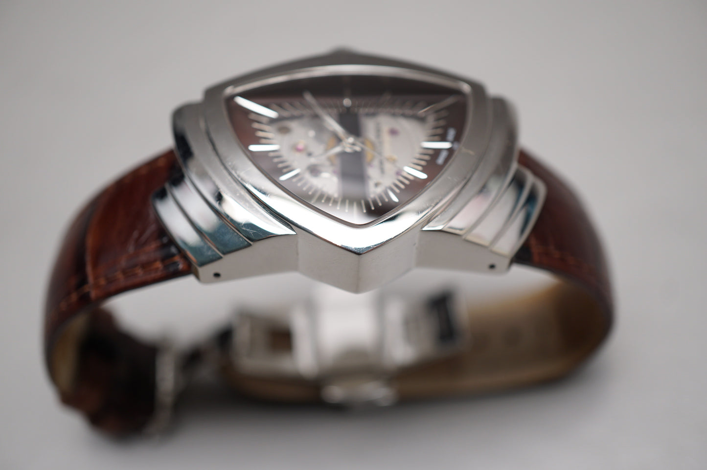 Hamilton Ventura H24515591 Brown Dial Skeleton Automatic Swiss Watch