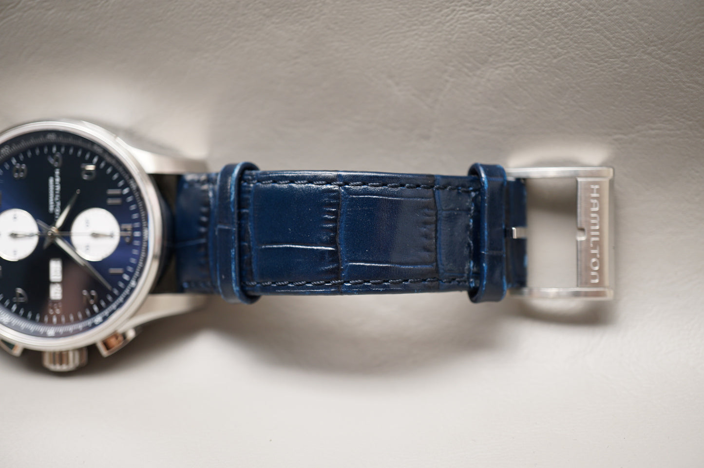 Hamilton Jazzmaster Maestro H32766643 Blue Dial Automatic Chronograph Watch