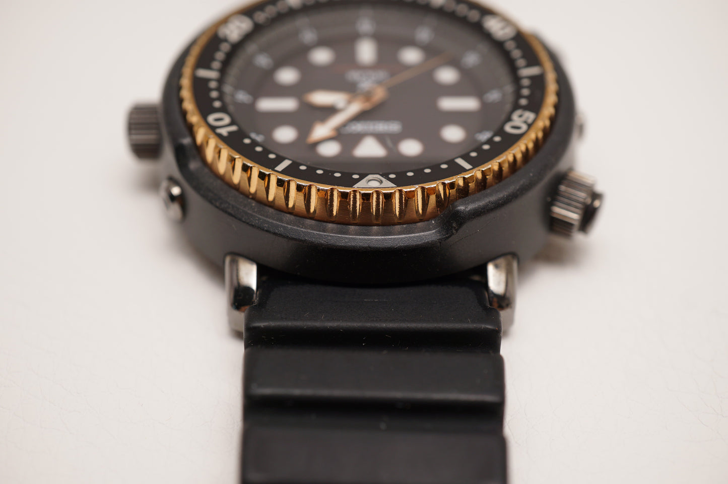 Seiko Prospex SBEQ005 H851 Black Rose Gold Arnie Digital Quartz Watch