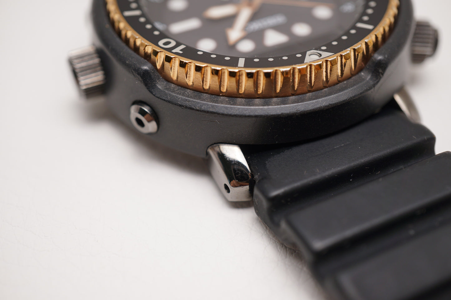 Seiko Prospex SBEQ005 H851 Black Rose Gold Arnie Digital Quartz Watch