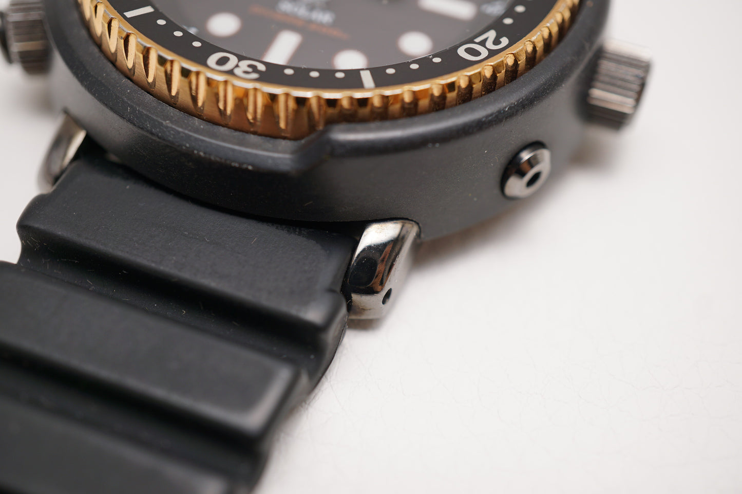 Seiko Prospex SBEQ005 H851 Black Rose Gold Arnie Digital Quartz Watch