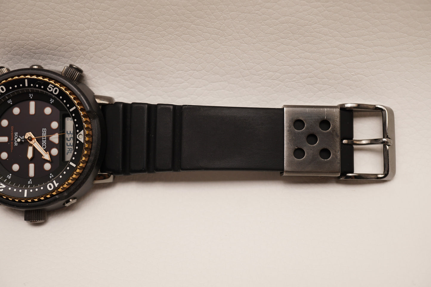 Seiko Prospex SBEQ005 H851 Black Rose Gold Arnie Digital Quartz Watch