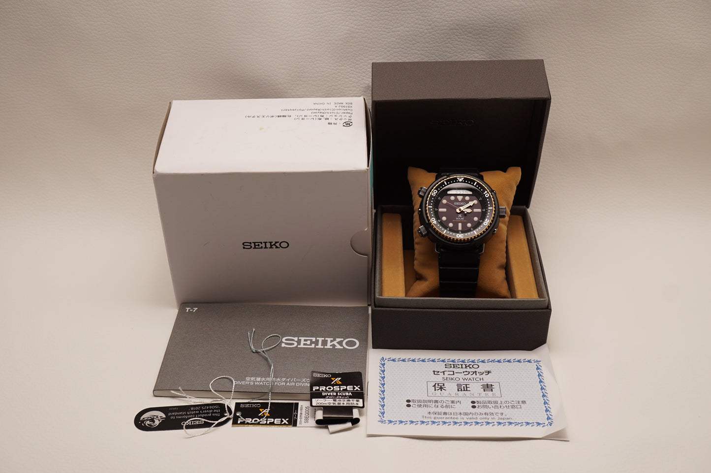Seiko Prospex SBEQ005 H851 Black Rose Gold Arnie Digital Quartz Watch