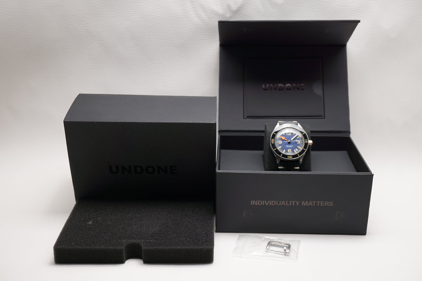 UNDONE Basecamp Blue Black NH35 Vintage Inspired Diver Style Automatic Watch