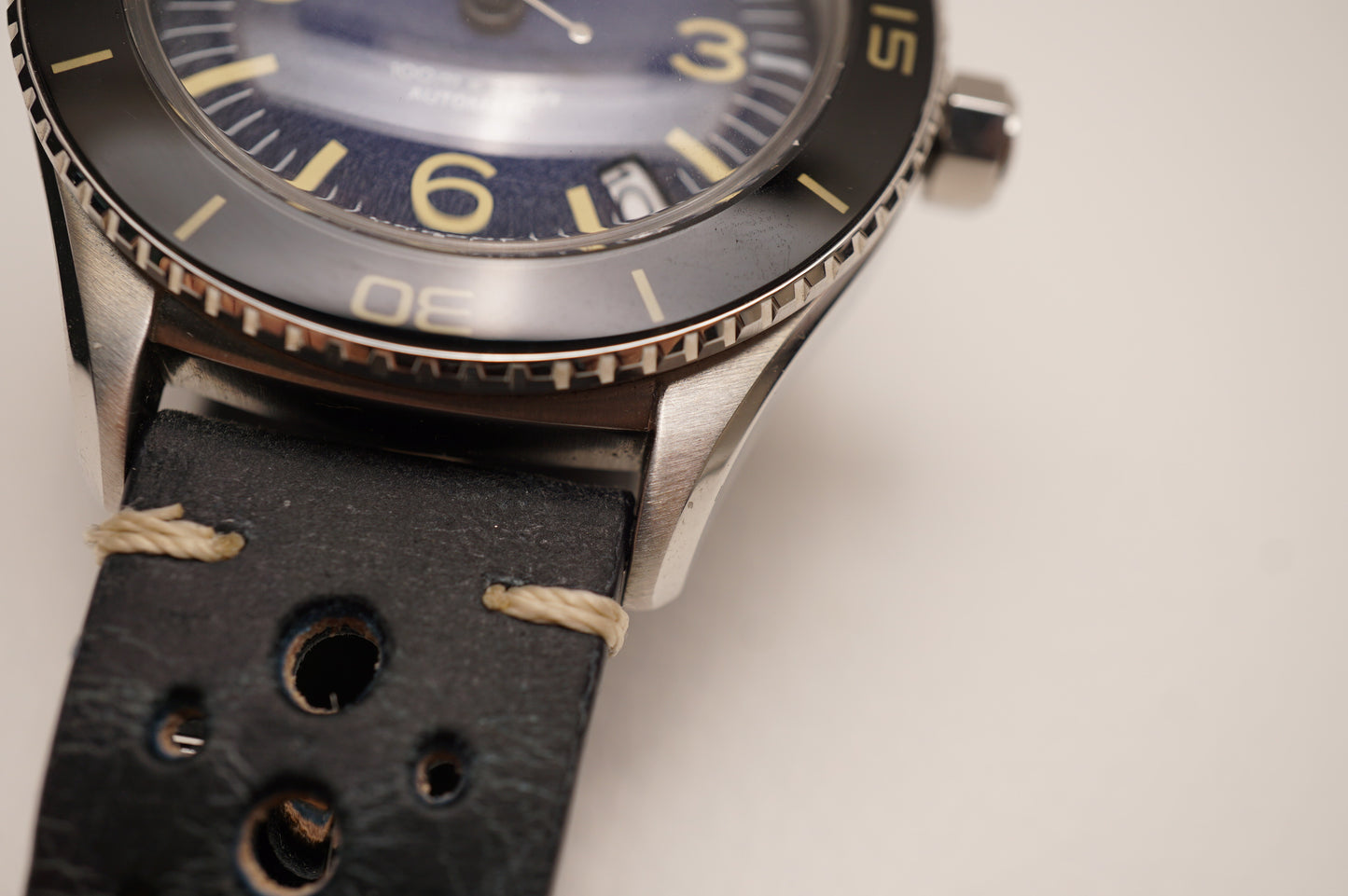 UNDONE Basecamp Blue Black NH35 Vintage Inspired Diver Style Automatic Watch