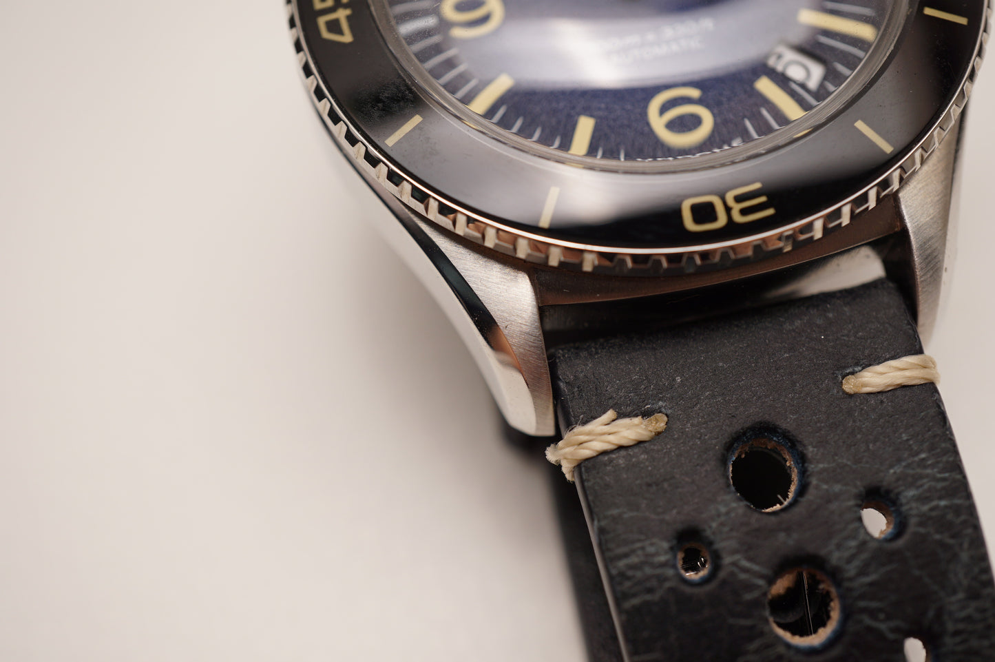 UNDONE Basecamp Blue Black NH35 Vintage Inspired Diver Style Automatic Watch