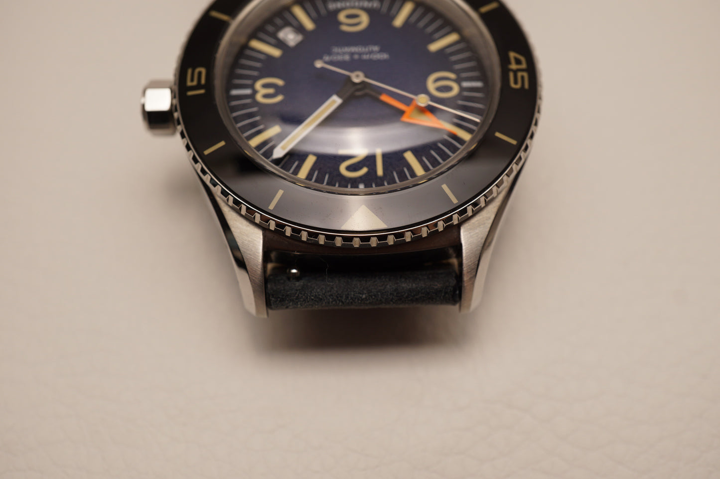 UNDONE Basecamp Blue Black NH35 Vintage Inspired Diver Style Automatic Watch
